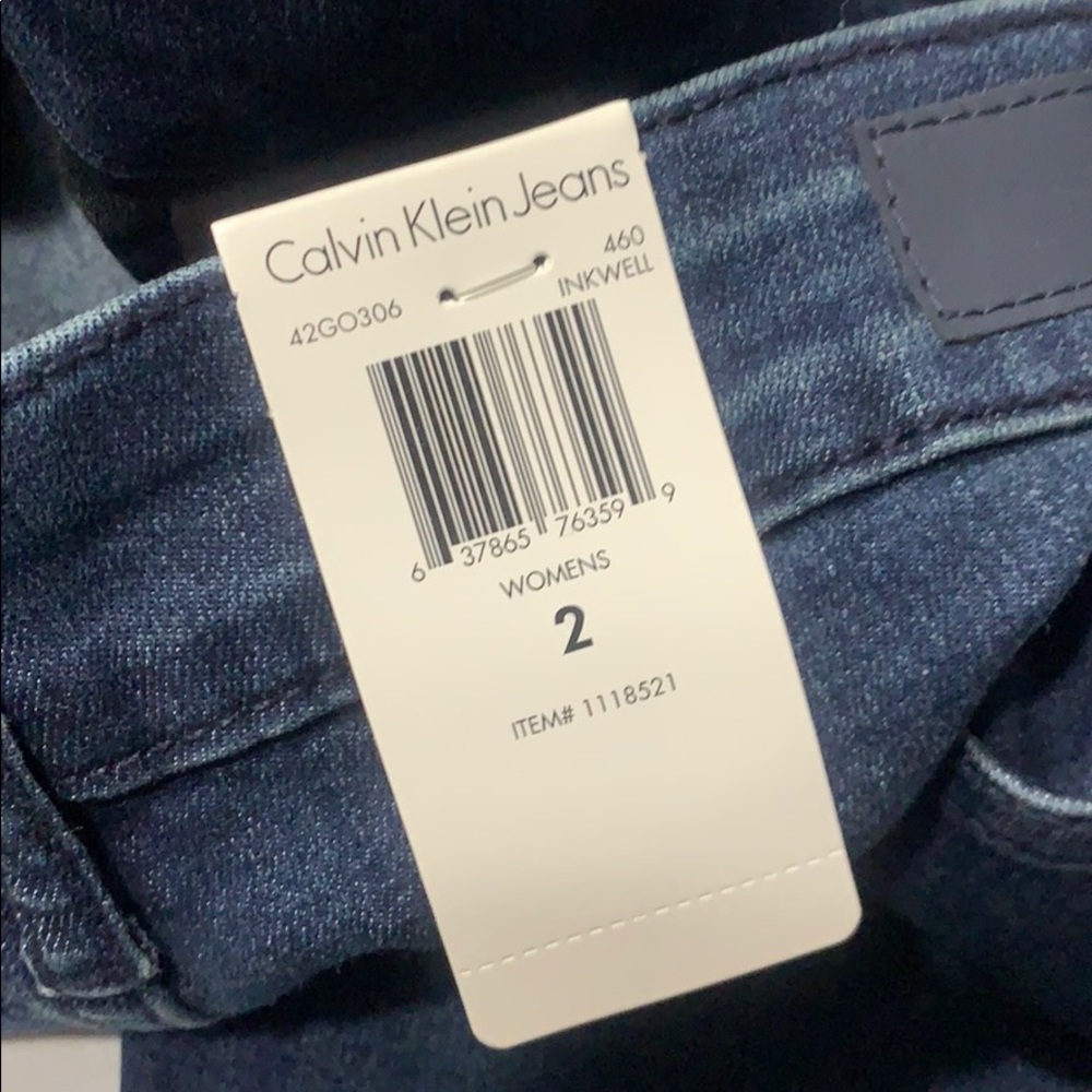 NWT Calvin Klein slim boyfriend inkwell Jeans Sz 2 - Picture 7 of 7